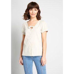 Modcloth | NWT Polished Touch Cotton Blouse
